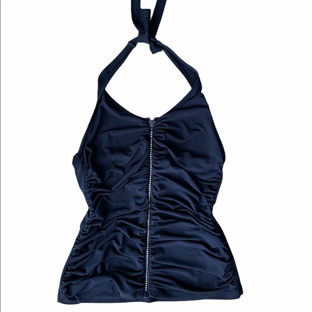 ✶ ✶ Y2K BEDAZZLED HALTER TOP ✶ ✶